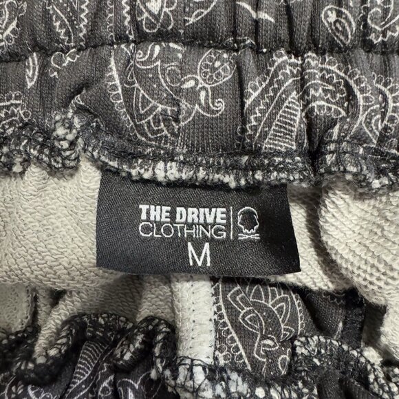The Drive Clothing Pants M Black White Sweatpants Paisley Skull Joggers Gym - Picture 7 of 10